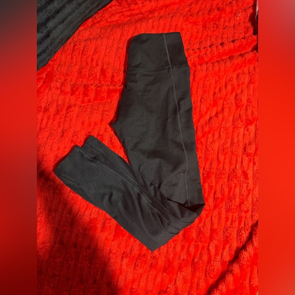 PINK Victoria's Secret Cozy Black High Rise Fleece Lined Leggings Small